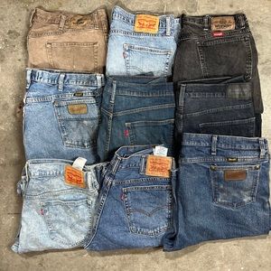 Vintage 80s/90s Men’s Denim Jeans Mystery Box (3 Pairs) Mixed Sizes from W39-42
